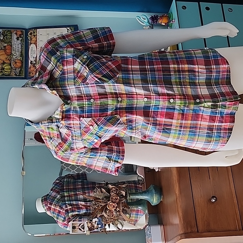 Levi's Button Down Short Sleeve Blouse Size Small